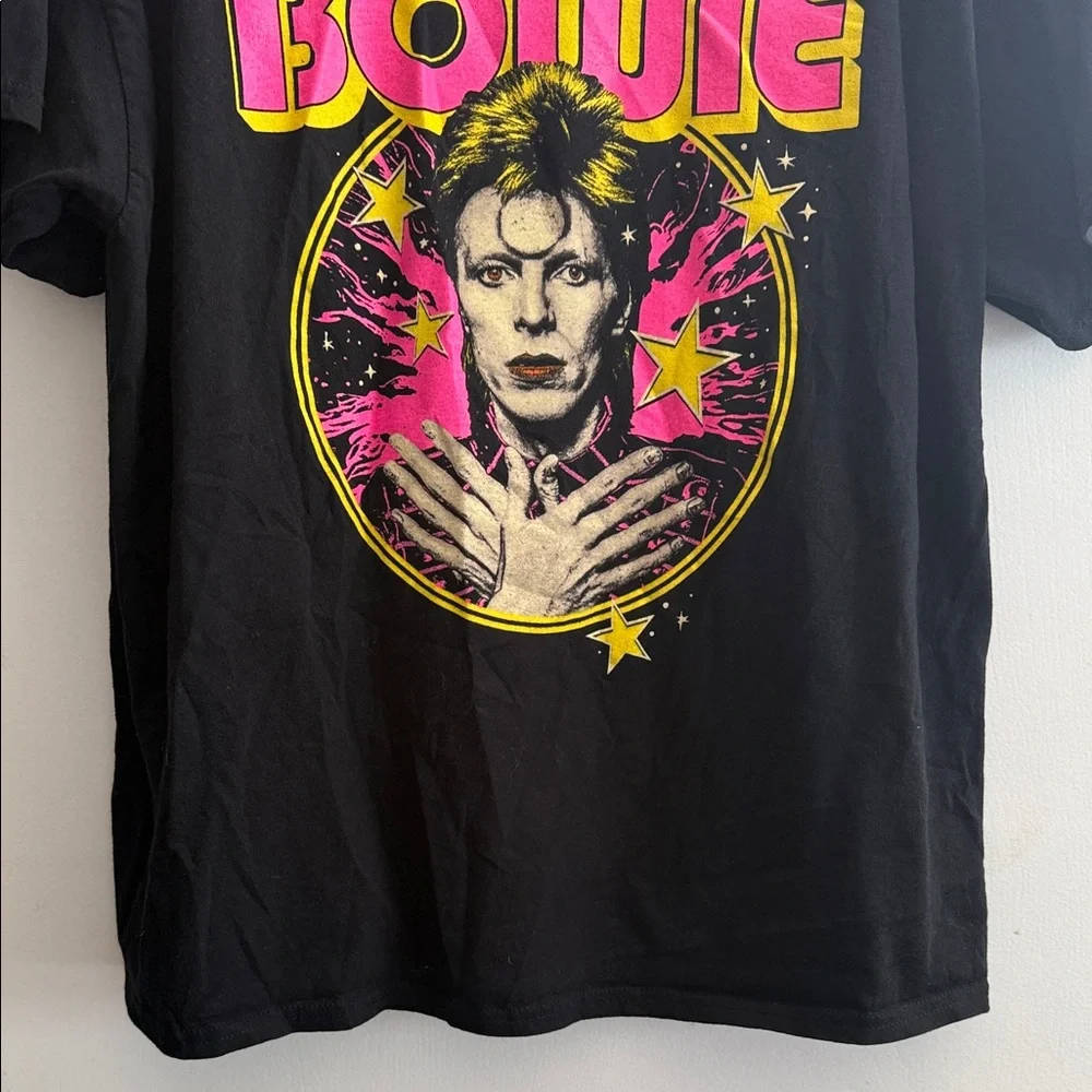 Merch Traffic Size 2X David Bowie Cotton Graphic T-Shirt in Black from Nordstrom - Picture 4 of 12